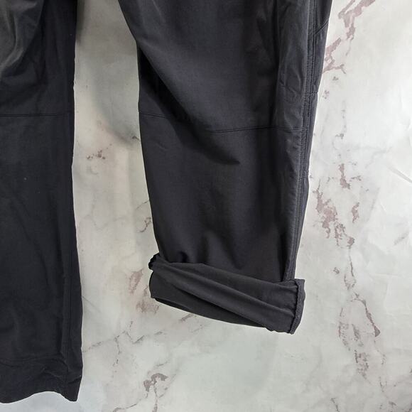 REI Co Op Pants Women 14 Black Screeline Hiking Nylon UPF Convertible Capri - Picture 12 of 15
